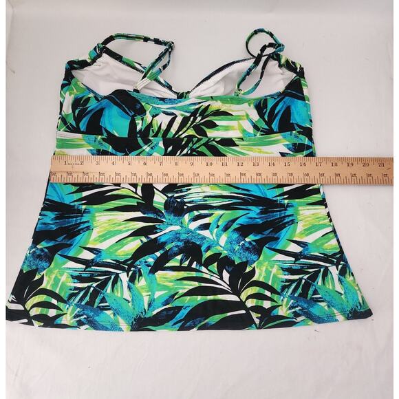 Swim suits for all 2 Pc Blue & Green Tropical Women's Swimsuit - Picture 5 of 7